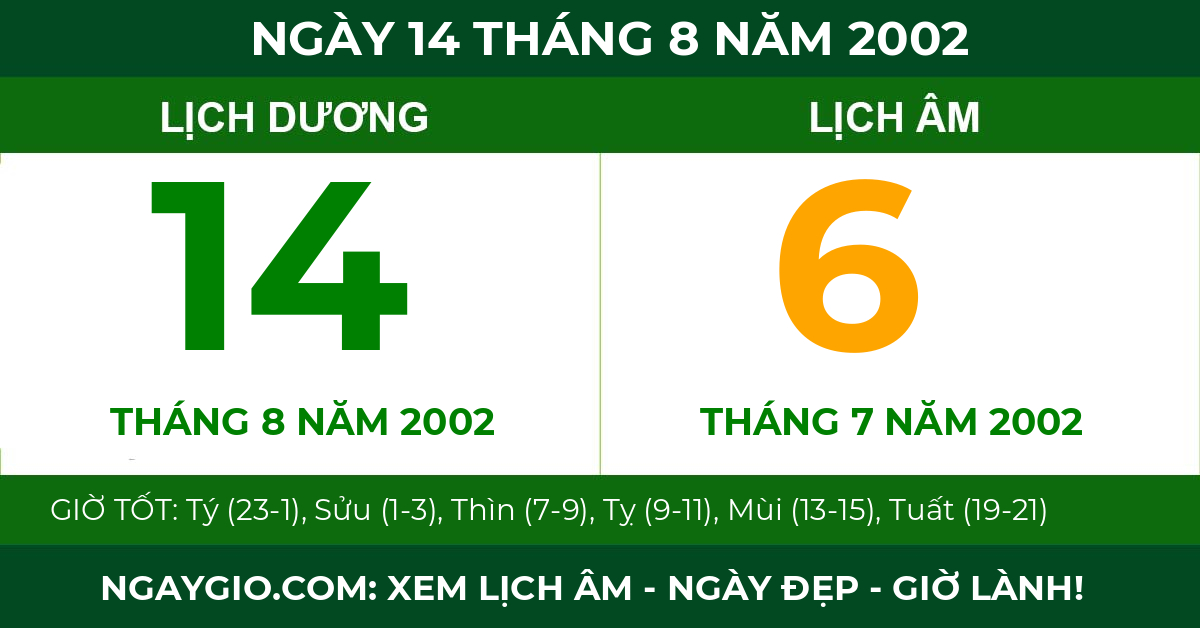 lịch âm ngày 14 tháng 8 năm 2002