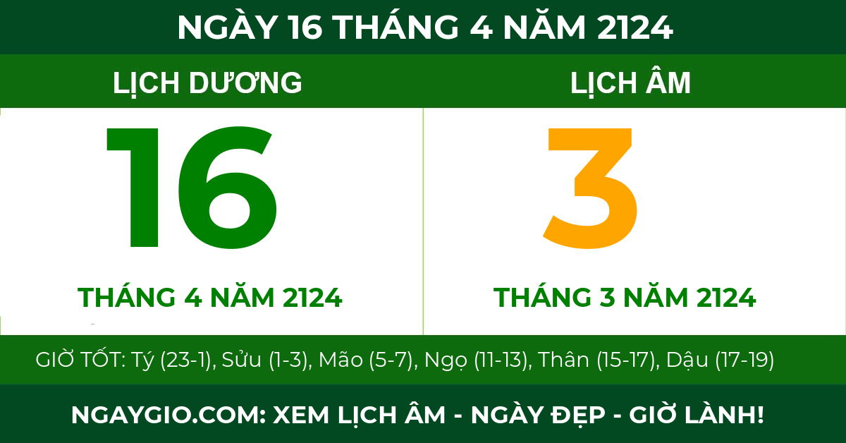 lịch âm ngày 16 tháng 4 năm 2124