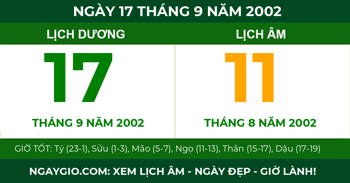 lịch âm ngày 17 tháng 9 năm 2002