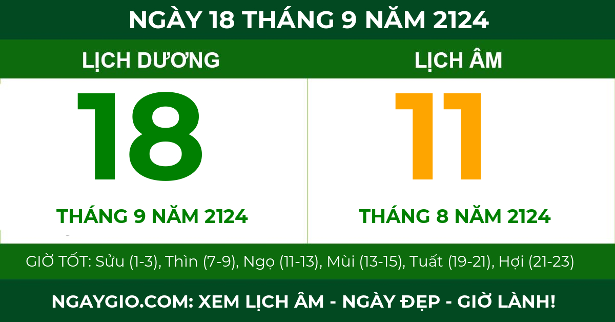 lịch âm ngày 18 tháng 9 năm 2124