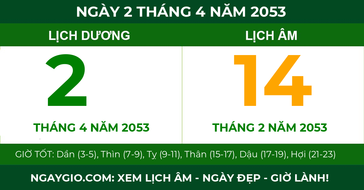 lịch âm ngày 2 tháng 4 năm 2053