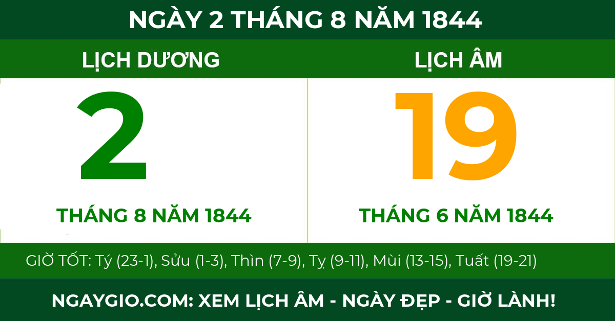 lịch âm ngày 2 tháng 8 năm 1844