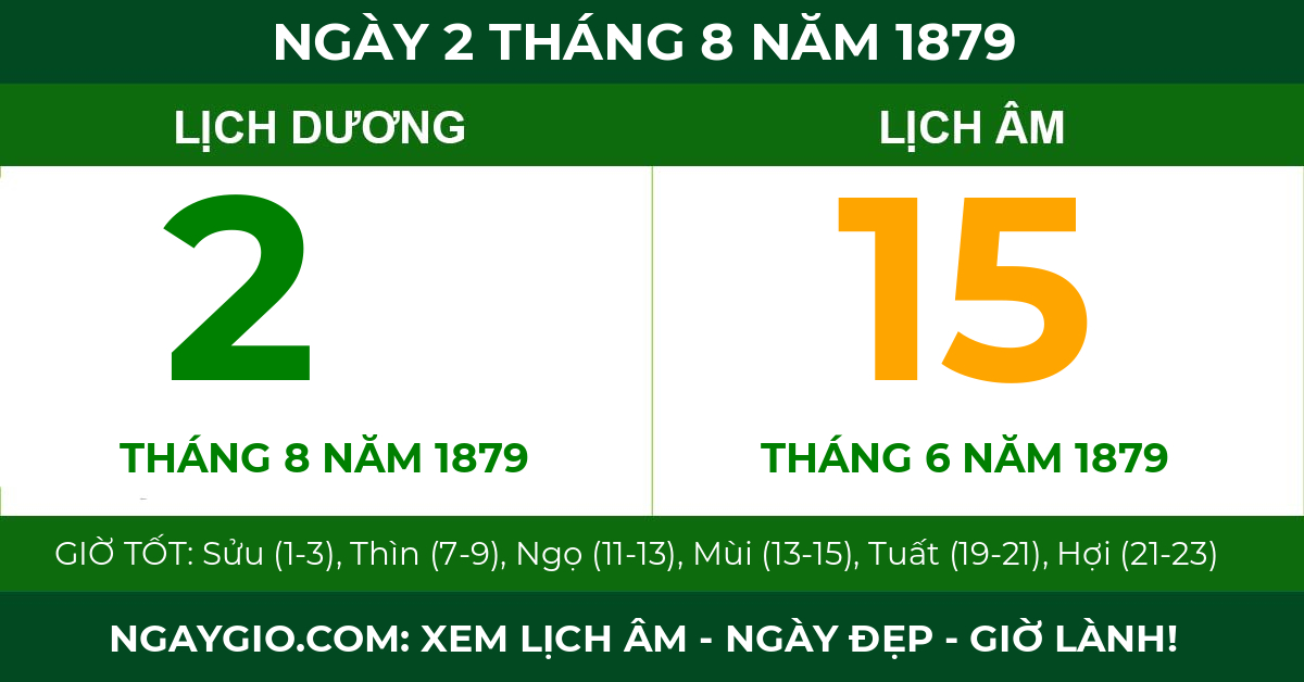 lịch âm ngày 2 tháng 8 năm 1879