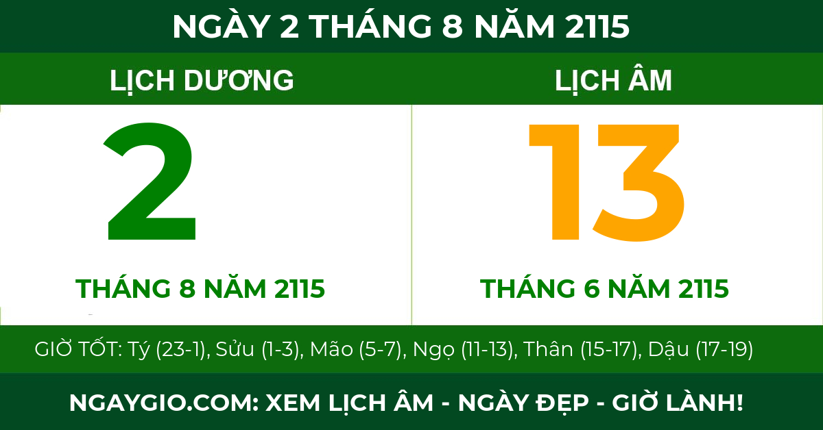 lịch âm ngày 2 tháng 8 năm 2115