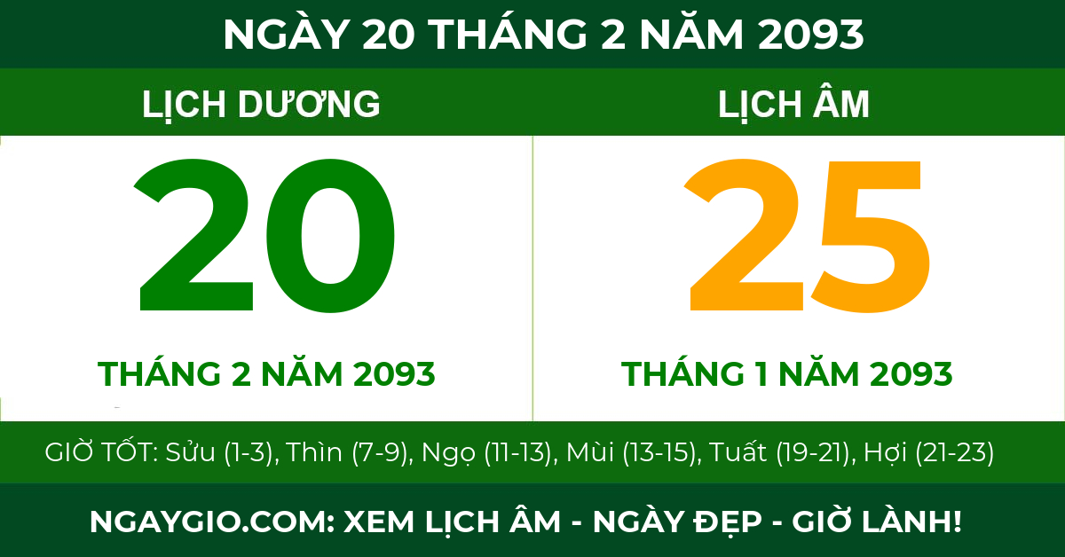 lịch âm ngày 20 tháng 2 năm 2093