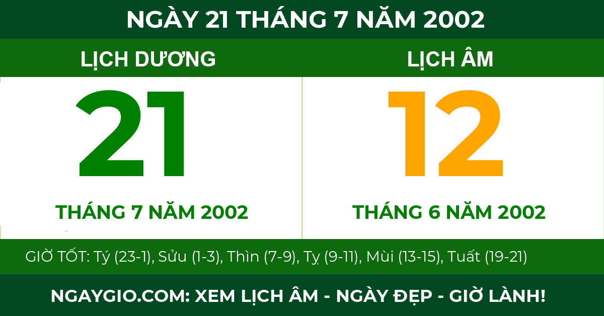 lịch âm ngày 21 tháng 7 năm 2002