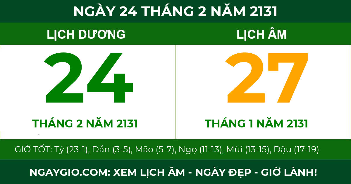 lịch âm ngày 24 tháng 2 năm 2131