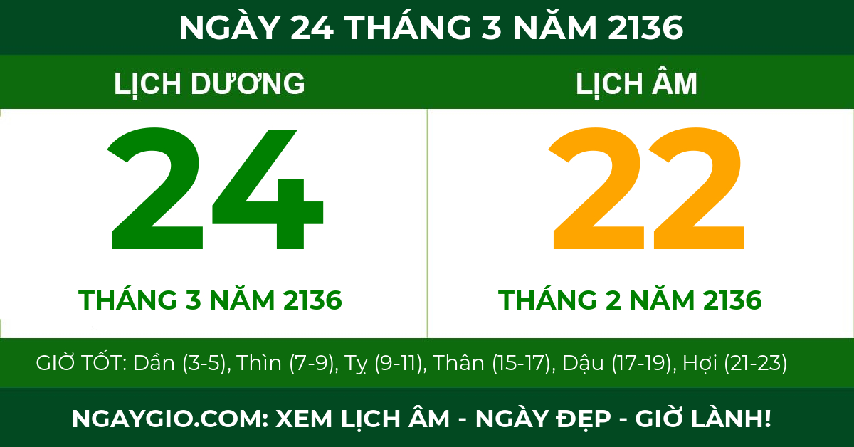 lịch âm ngày 24 tháng 3 năm 2136