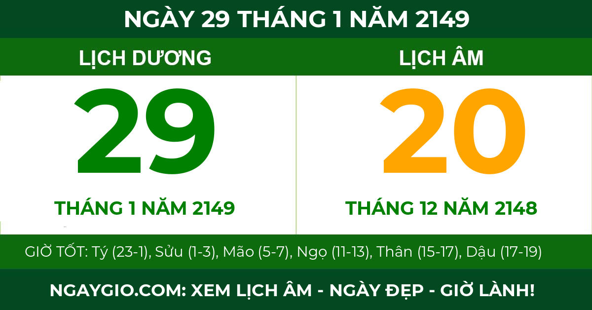lịch âm ngày 29 tháng 1 năm 2149