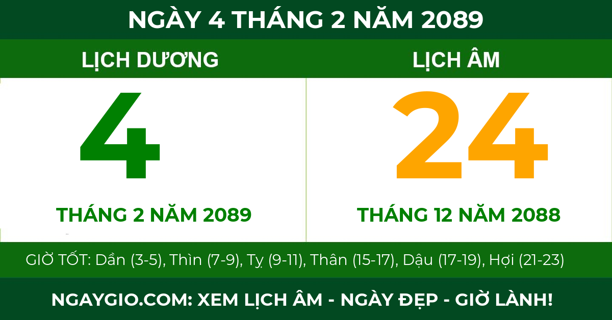 lịch âm ngày 4 tháng 2 năm 2089