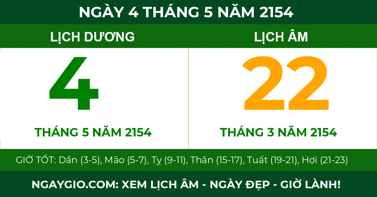 lịch âm ngày 4 tháng 5 năm 2154