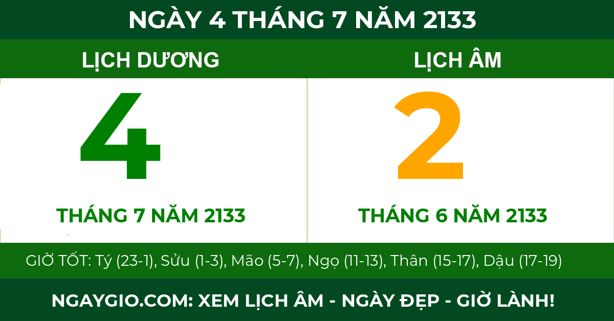 lịch âm ngày 4 tháng 7 năm 2133