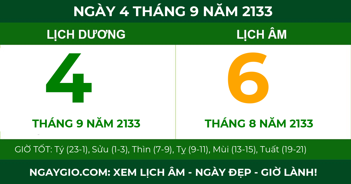 lịch âm ngày 4 tháng 9 năm 2133
