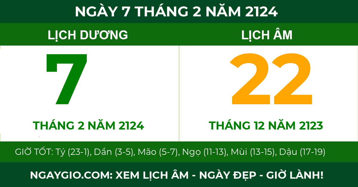 lịch âm ngày 7 tháng 2 năm 2124