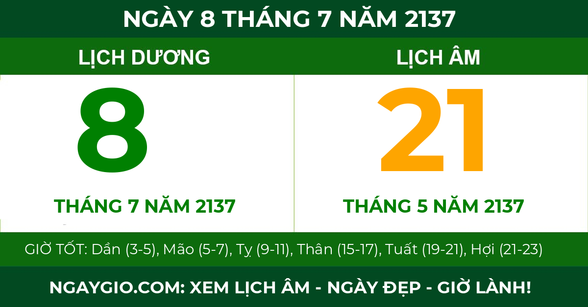lịch âm ngày 8 tháng 7 năm 2137