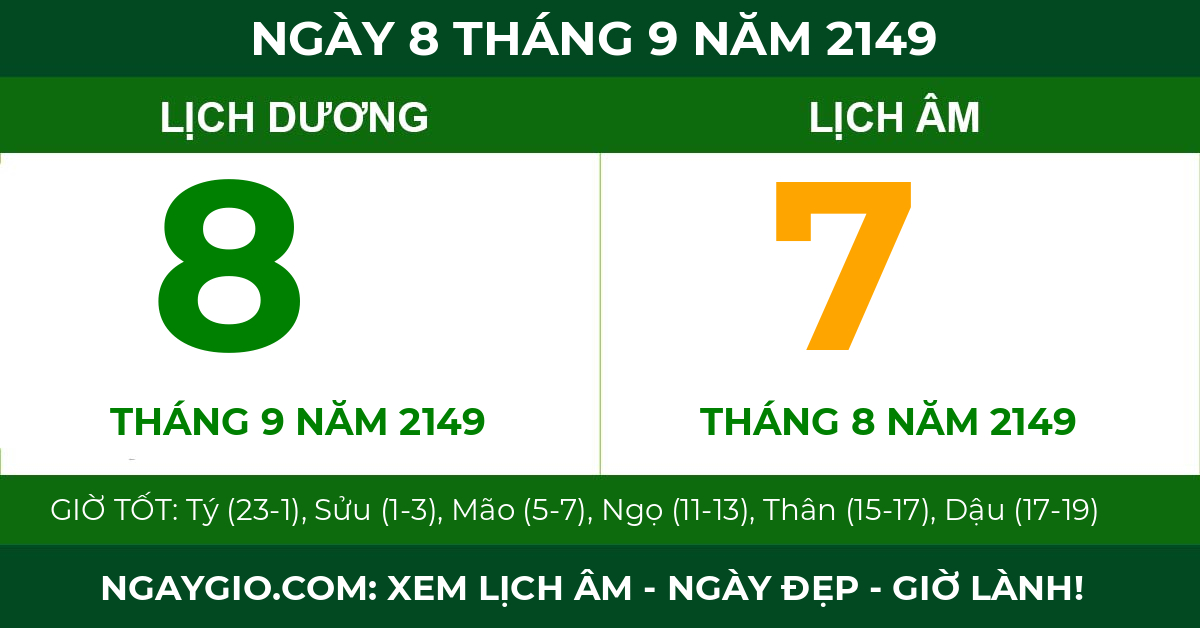 lịch âm ngày 8 tháng 9 năm 2149
